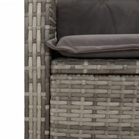 Set da Pranzo da Giardino 7 pz con Cuscini in Polyrattan Grigio 3212355