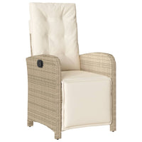 Set da Pranzo da Giardino 7 pz con Cuscini Beige in Polyrattan 3212386