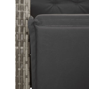 Set da Bistrò 3 pz con Cuscini Grigio in Polyrattan 3212462