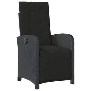 Set da Pranzo da Giardino 5 pz Nero con Cuscini in Polyrattancod mxl 93195