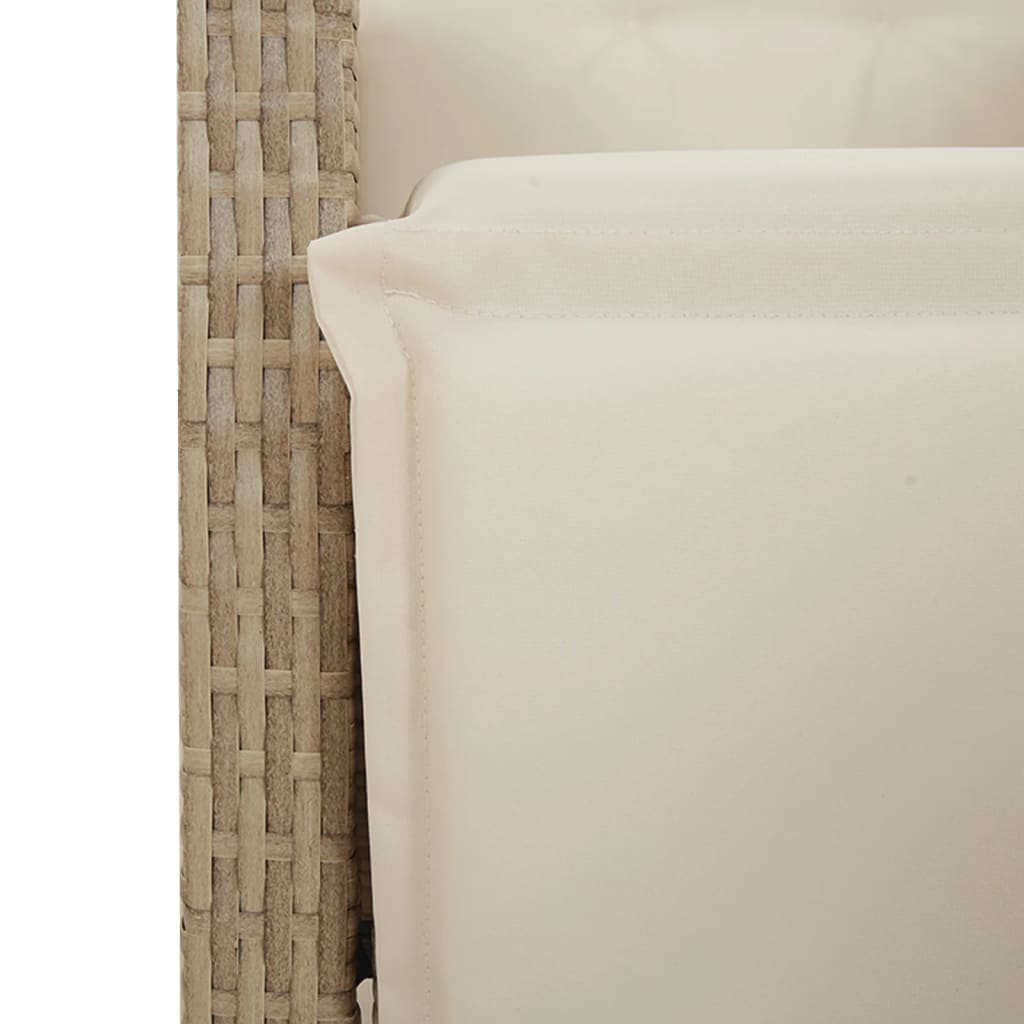 Set da Bistrò 3 pz con Cuscini Beige in Polyrattan 3212570