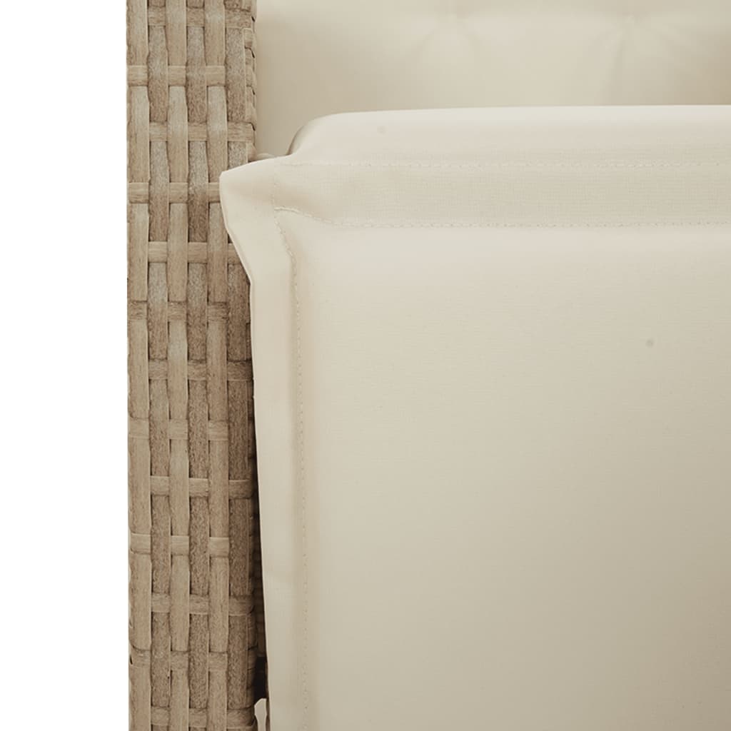 Set da Bistrò 3 pz con Cuscini Beige in Polyrattan 3212577