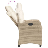 Set da Pranzo da Giardino 7 pz con Cuscini Beige in Polyrattan 3212692