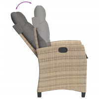 Set da Pranzo da Giardino 3 pz con Cuscini Beige in Polyrattan 3213254