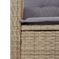 Set da Pranzo da Giardino 3 pz con Cuscini Beige in Polyrattan 3213254