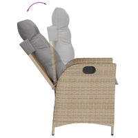 Set da Pranzo da Giardino 7 pz con Cuscini Beige in Polyrattan 3213259