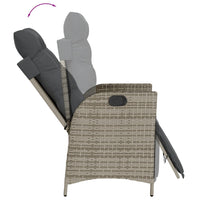 Set da Pranzo da Giardino 7 pz con Cuscini in Polyrattan Grigio 3213348