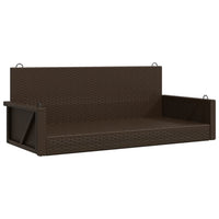 Panchina a Dondolo Marrone 119x56x48 cm in Polyrattan 365626