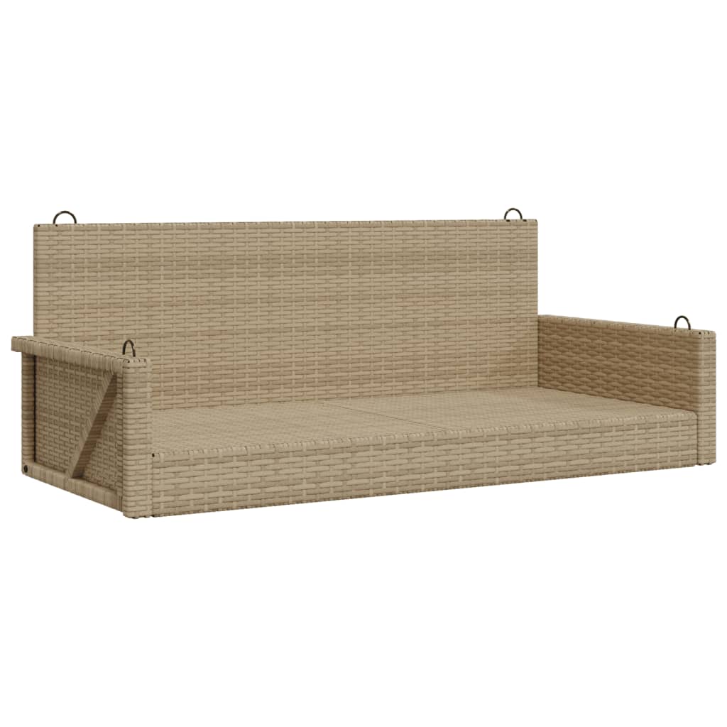 Panchina a Dondolo Beige 119x56x48 cm in Polyrattan 365628