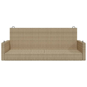 Panchina a Dondolo Beige 119x56x48 cm in Polyrattan 365628