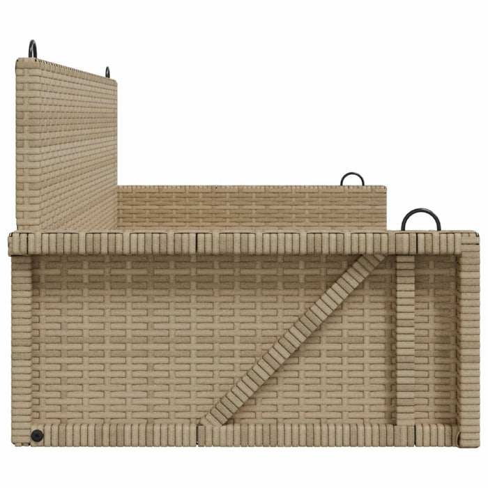 Panchina a Dondolo Beige 119x56x48 cm in Polyrattan 365628