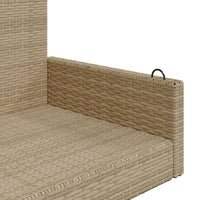 Panchina a Dondolo Beige 119x56x48 cm in Polyrattan 365628