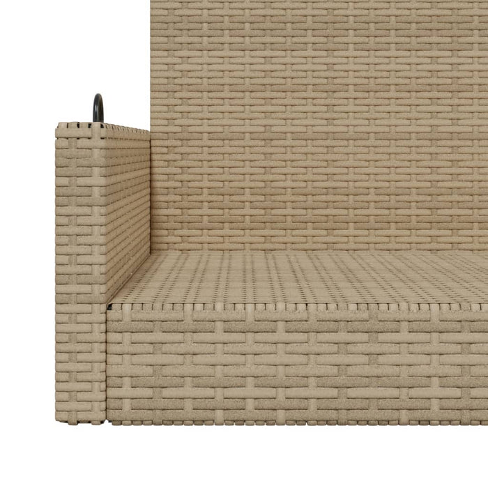 Panchina a Dondolo Beige 119x56x48 cm in Polyrattan 365628