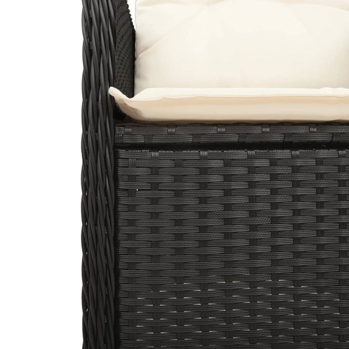 Sedie da Giardino Reclinabili 2 pz con Tavolo in Polyrattan 365690