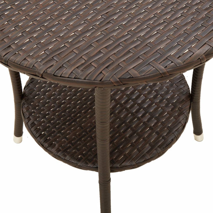 Sedie da Giardino Reclinabili 2 pz con Tavolo Polyrattan 365691