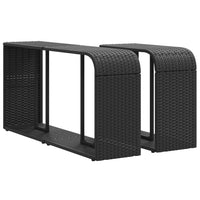 Scaffali Portaoggetti 2 pz in Polyrattan Nero 365981