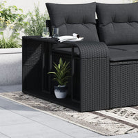 Scaffali Portaoggetti 2 pz in Polyrattan Nero 365981