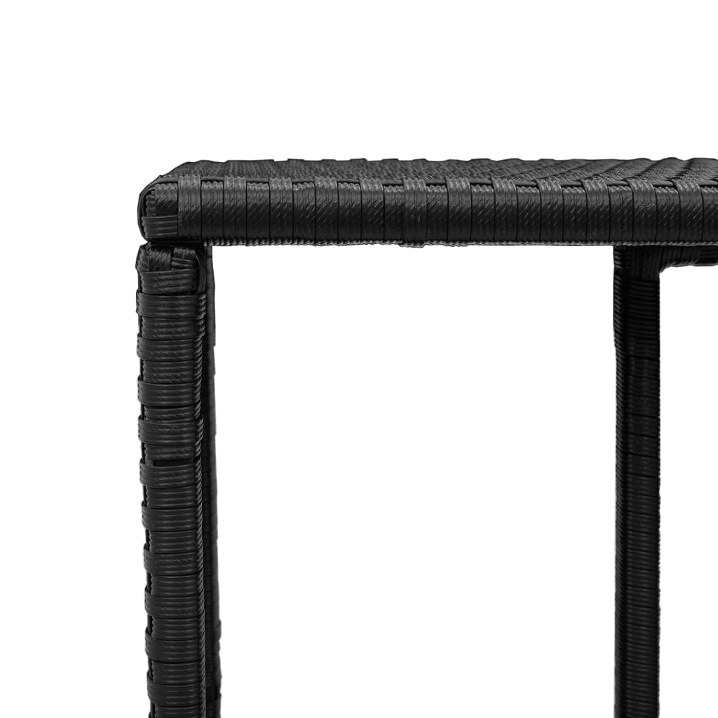 Scaffali Portaoggetti 2 pz in Polyrattan Nero 365981