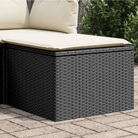 Sgabello Giardino con Cuscino Nero 55x55x37 cm in Polyrattancod mxl 111720