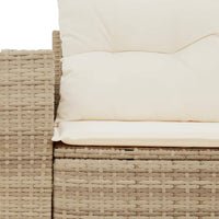 Divano da Giardino con Cuscini a 2 Posti Beige in Polyrattan 366060