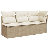 Divano da Giardino con Cuscini a 3 Posti Beige in Polyrattancod mxl 111237