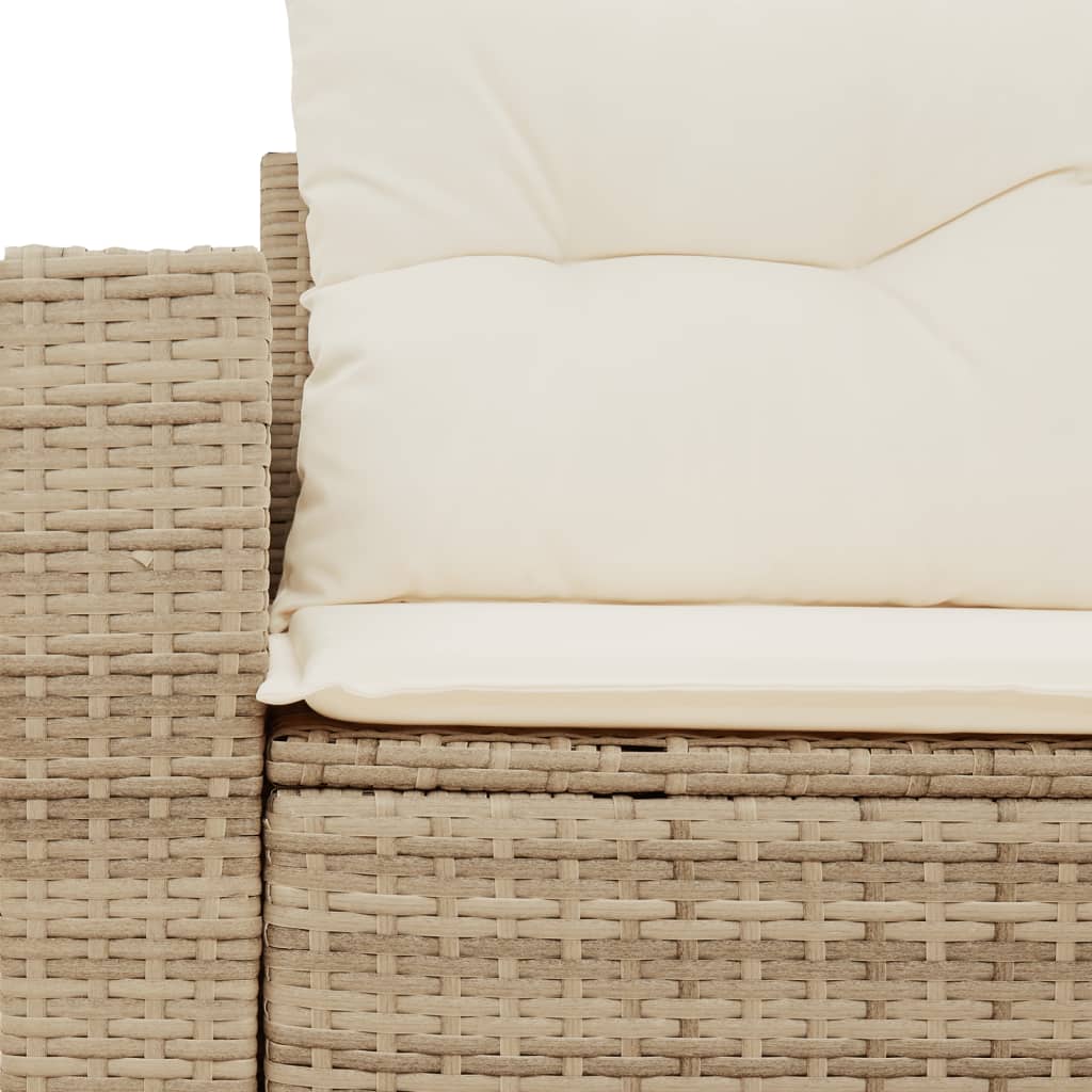 Divano da Giardino con Cuscini a 2 Posti Beige in Polyrattan 366078