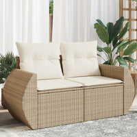 Divano da Giardino con Cuscini a 2 Posti Beige in Polyrattancod mxl 87097