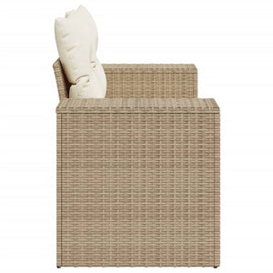 Divano da Giardino con Cuscini a 2 Posti Beige in Polyrattan 366081