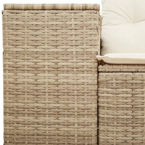 Divano da Giardino con Cuscini a 2 Posti Beige in Polyrattan 366081