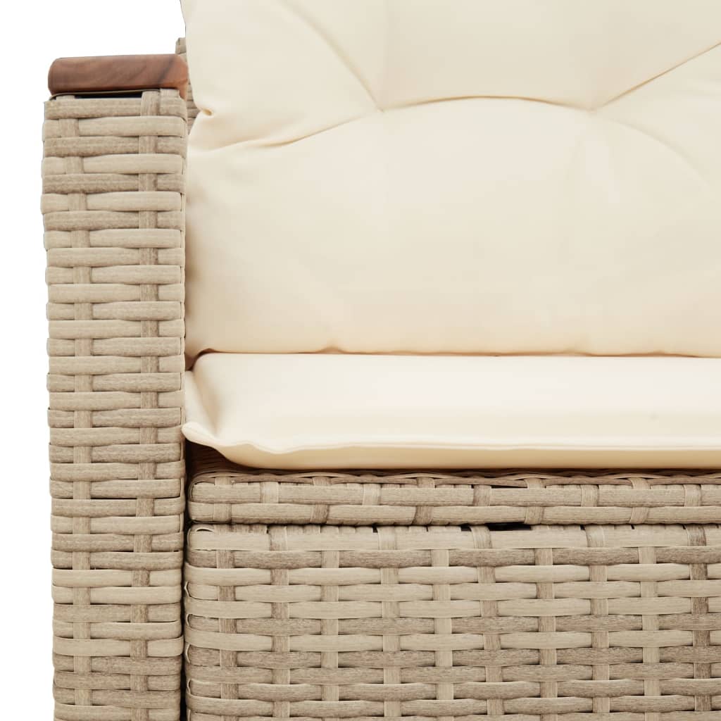 Divano da Giardino con Cuscini a 2 Posti Beige in Polyrattan 366082