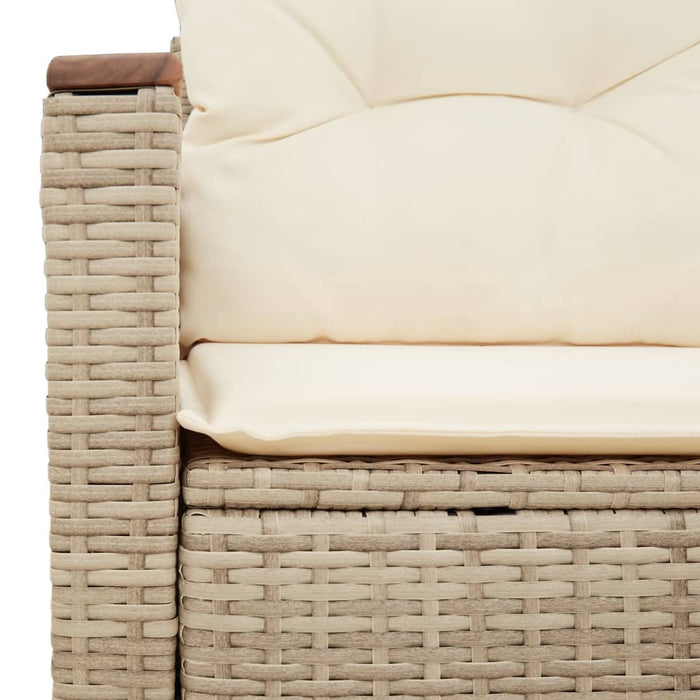 Divano da Giardino con Cuscini a 2 Posti Beige in Polyrattan 366082