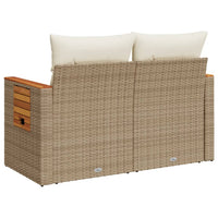 Divano da Giardino con Cuscini a 2 Posti Beige in Polyrattan 366083