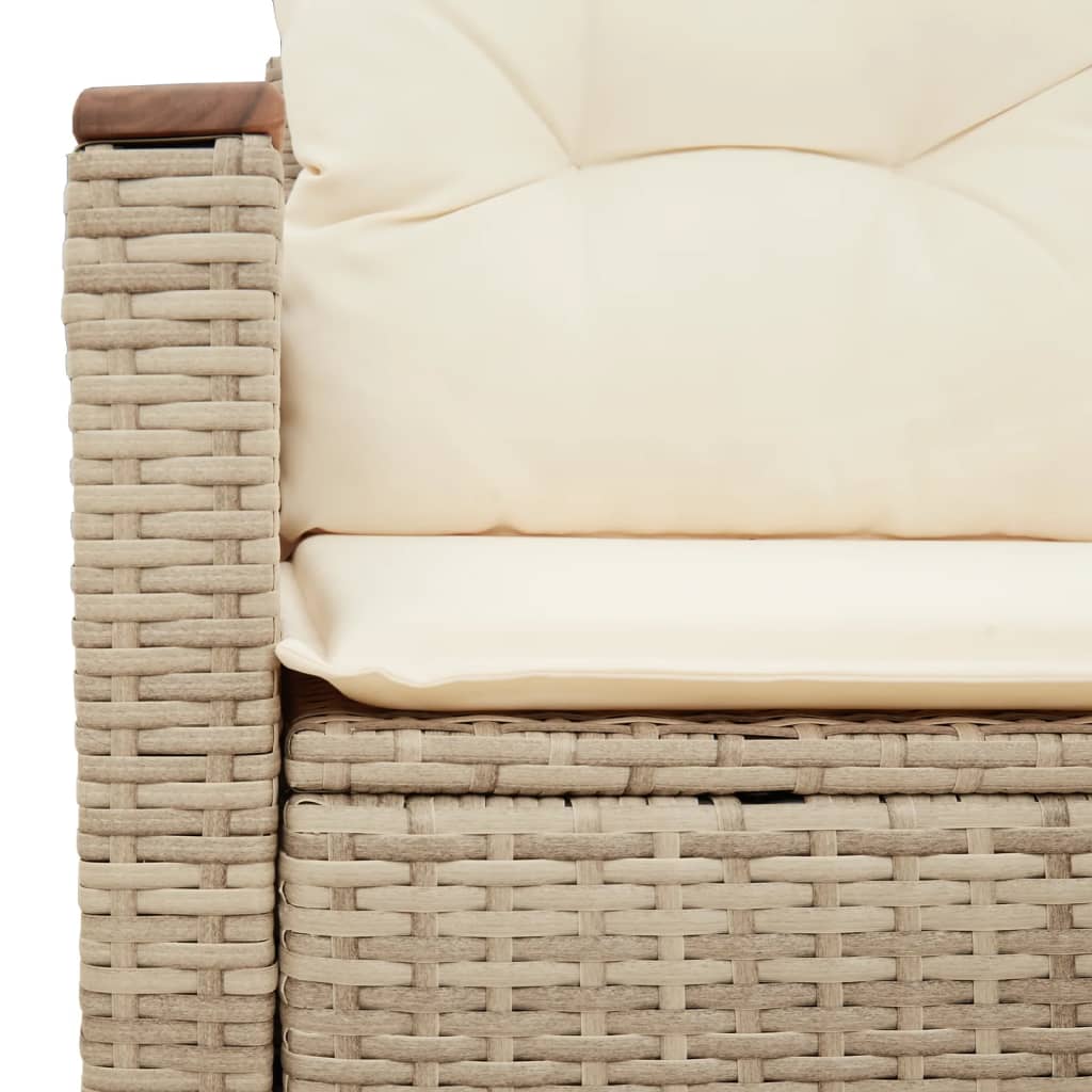 Divano da Giardino con Cuscini a 2 Posti Beige in Polyrattan 366083