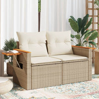 Divano da Giardino con Cuscini a 2 Posti Beige in Polyrattancod mxl 111110