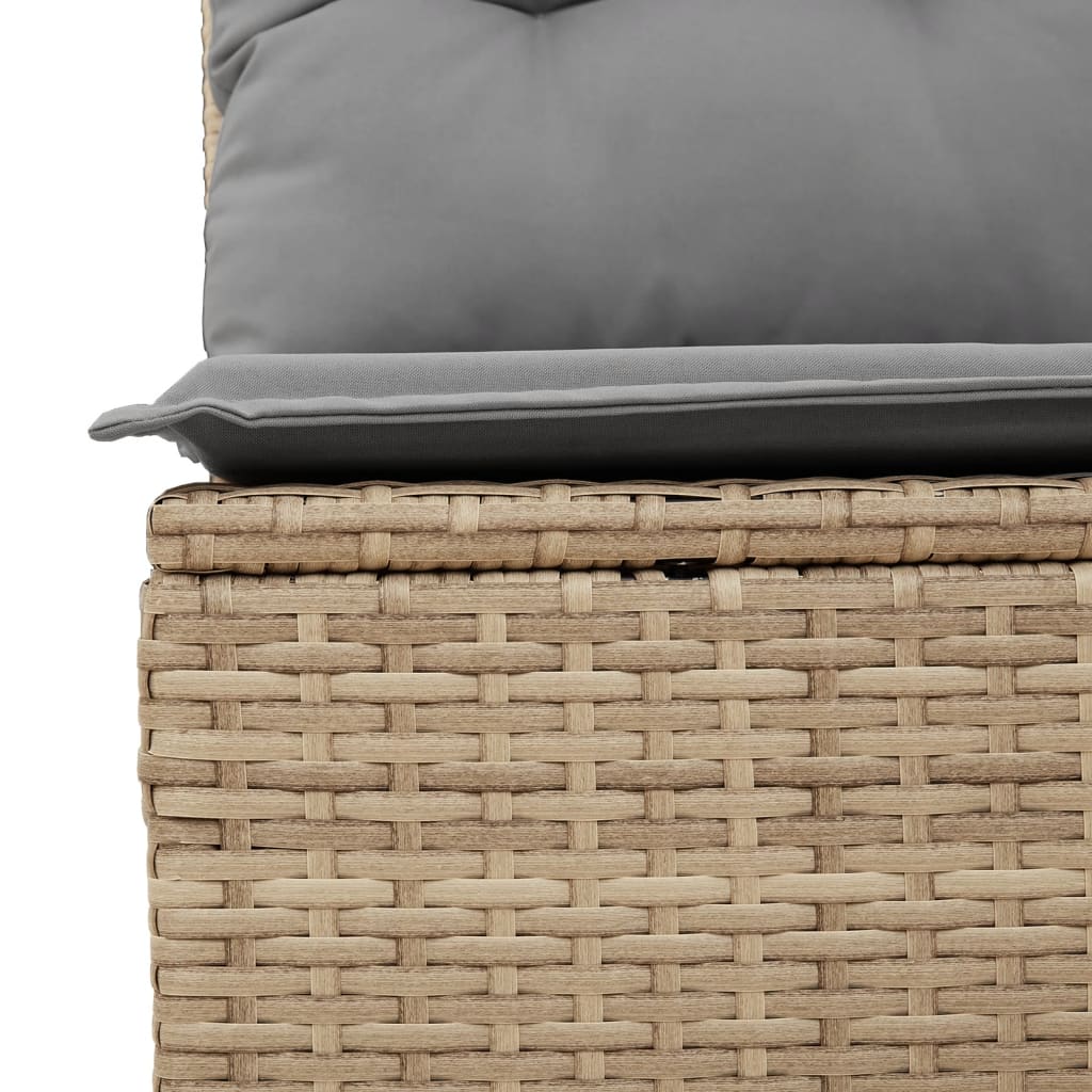 Divano da Giardino con Cuscini a 2 Posti Beige in Polyrattan 366087