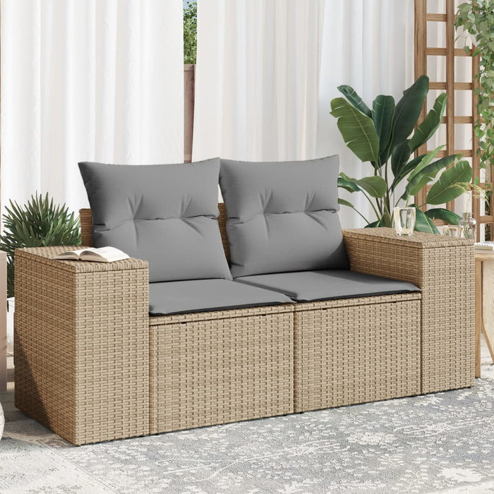 Divano da Giardino con Cuscini a 2 Posti Beige in Polyrattancod mxl 87104