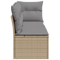 Divano da Giardino con Cuscini a 3 Posti Beige in Polyrattan 366103