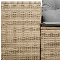 Divano da Giardino con Cuscini a 2 Posti Beige in Polyrattan 366108