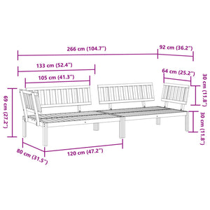 Divani Angolari Pallet da Giardino 2pz Legno Massello di Acacia 3209306