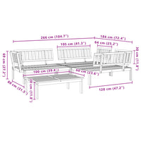 Set Divano Pallet da Giardino 4 pz in Legno Massello di Acacia 3209308