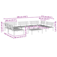 Set Divano Pallet da Giardino 6 pz in Legno Massello di Acacia 3209314