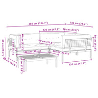 Set Divani Pallet Giardino 4pz Cuscini Legno Massello Acacia 3209362