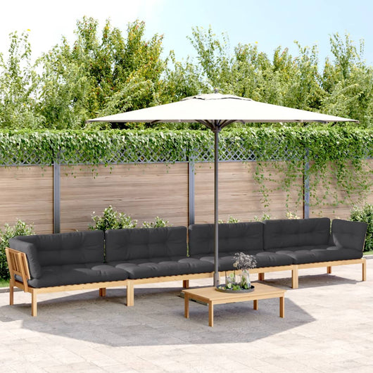 Set Divano Pallet Giardino 5pz con Cuscini Massello Acacia 3209379