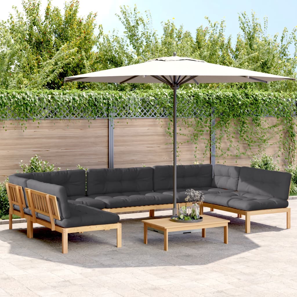 Set Divano Pallet da Giardino 6 pz con Cuscini Massello Acacia 3209397