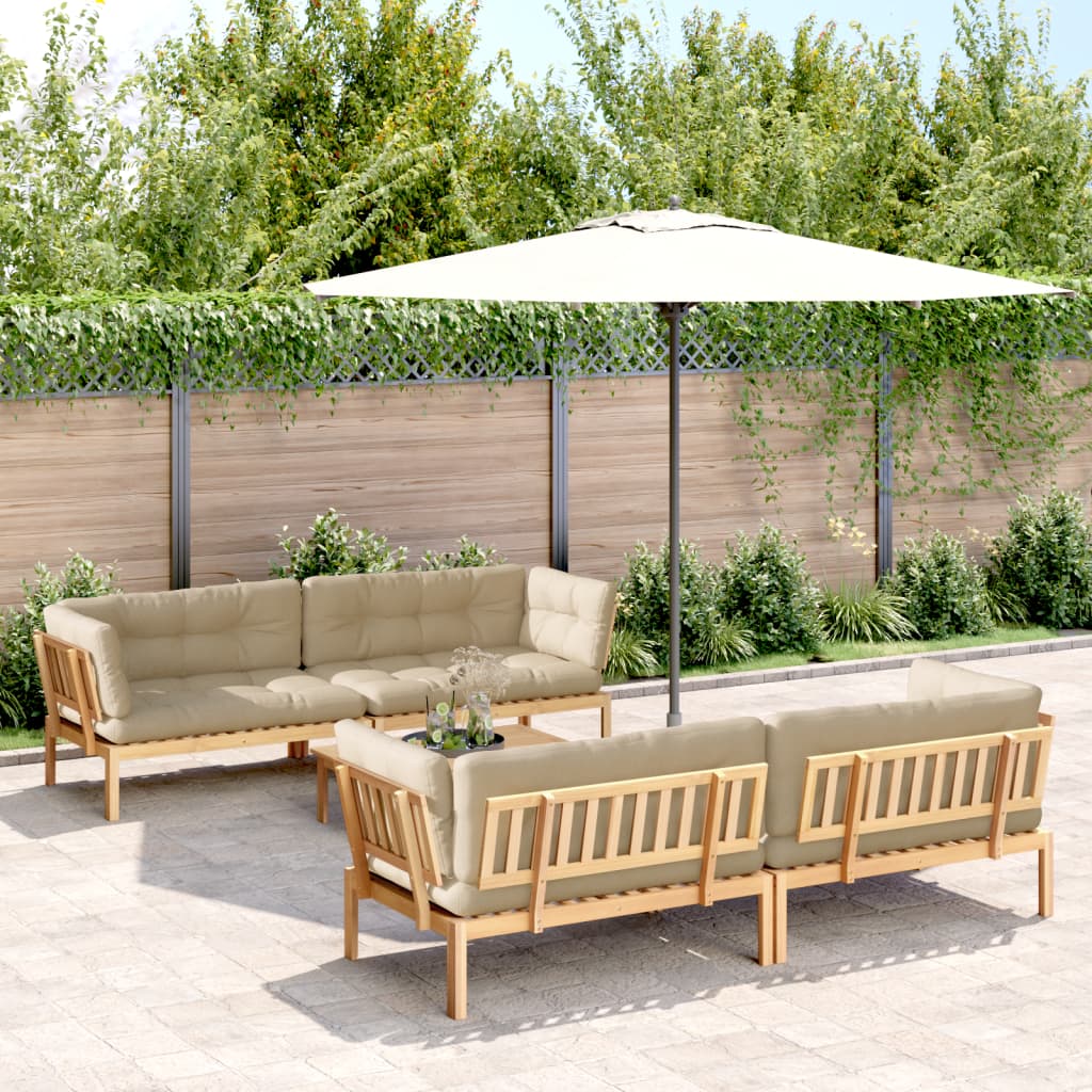 Set Divano Pallet Giardino 5pz con Cuscini Massello Acacia 3209423