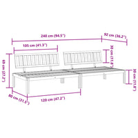 Divani Centrali da Giardino Pallet 2pz Legno Massello di Acacia 3209433