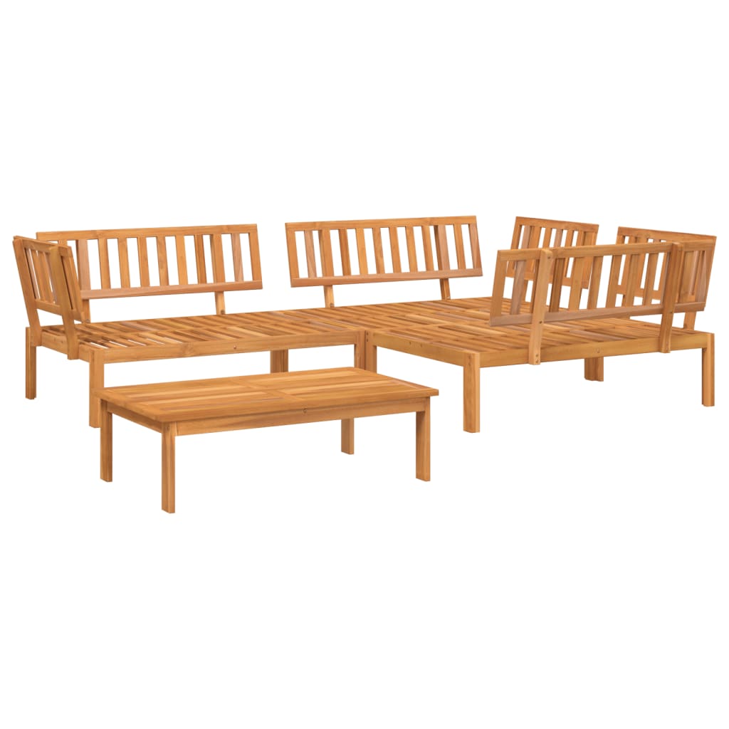 Set Divano Pallet da Giardino 4 pz in Legno Massello di Acacia 3209434