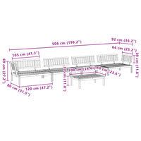 Set Divano Pallet da Giardino 5 pz in Legno Massello di Acacia 3209437