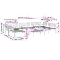 Set Divano Pallet da Giardino 6 pz in Legno Massello di Acacia 3209440