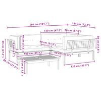 Set Divani Pallet Giardino 4pz Cuscini Legno Massello Acacia 3209489